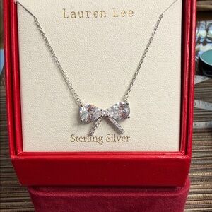 Lauren Lee Sterling Silver Bow Necklace